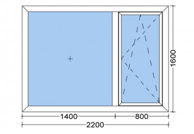 WICONA WICLINE 75 EVO - Window with fixed part and turn/tilt